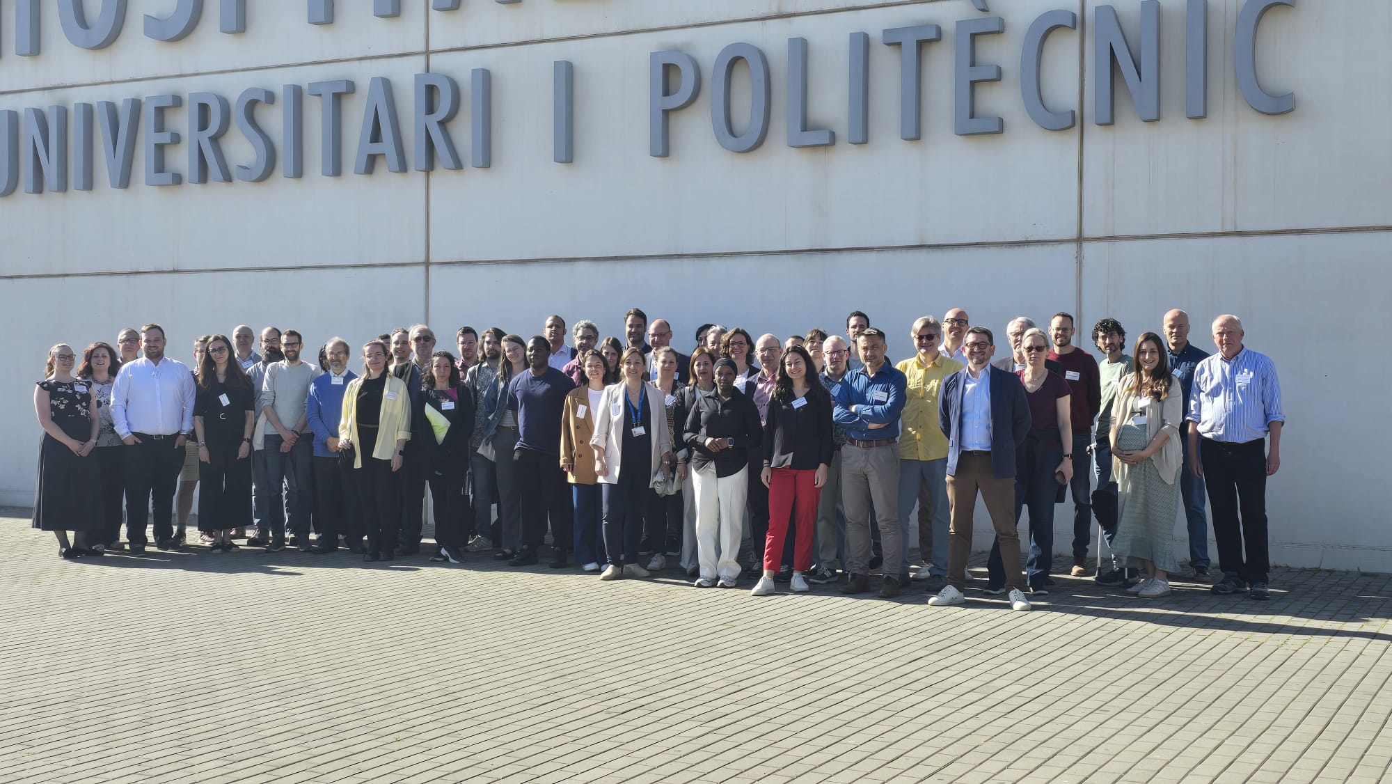 Members of the ONTOX consortium before La Fe University and Polytechnic Hospital (Valencia, Spain), where the Annual meeting took place.